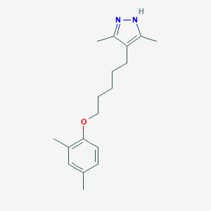 molecular formula C18H26N2O B396972 2,4-dimethylphenyl 5-(3,5-dimethyl-1H-pyrazol-4-yl)pentyl ether 
