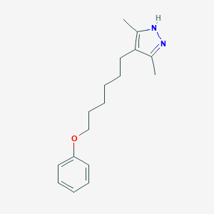 molecular formula C17H24N2O B396973 6-(3,5-dimethyl-1H-pyrazol-4-yl)hexyl phenyl ether 