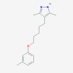 molecular formula C17H24N2O B396975 5-(3,5-dimethyl-1H-pyrazol-4-yl)pentyl 3-methylphenyl ether 