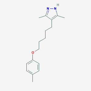 molecular formula C17H24N2O B396977 3,5-dimethyl-4-[5-(4-methylphenoxy)pentyl]-1H-pyrazole 