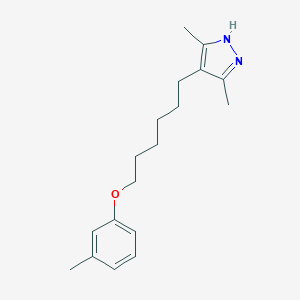 molecular formula C18H26N2O B396979 3,5-dimethyl-4-[6-(3-methylphenoxy)hexyl]-1H-pyrazole 