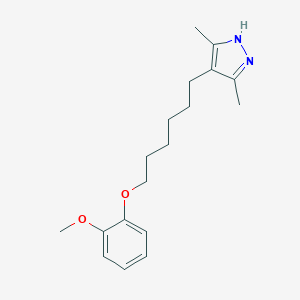 molecular formula C18H26N2O2 B396980 4-[6-(2-methoxyphenoxy)hexyl]-3,5-dimethyl-1H-pyrazole 