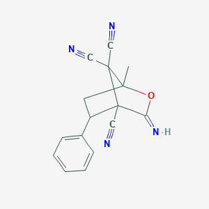 3-Imino-1-methyl-5-phenyl-2-oxabicyclo[2.2.1]heptane-4,7,7-tricarbonitrile