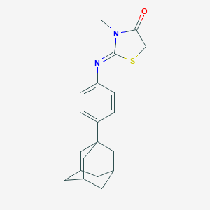 molecular formula C20H24N2OS B396983 2-[4-(1-Adamantyl)phenyl]imino-3-methyl-1,3-thiazolidin-4-one 
