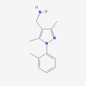 B397065 [3,5-dimethyl-1-(2-methylphenyl)-1H-pyrazol-4-yl]methanamine CAS No. 400757-07-5