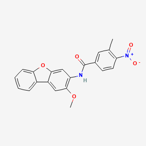 molecular formula C21H16N2O5 B3970862 N-(2-methoxydibenzofuran-3-yl)-3-methyl-4-nitrobenzamide 