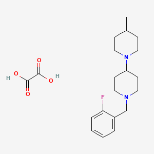 molecular formula C20H29FN2O4 B3970962 1-[(2-Fluorophenyl)methyl]-4-(4-methylpiperidin-1-yl)piperidine;oxalic acid 