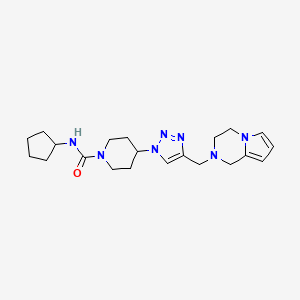 molecular formula C21H31N7O B3971137 N-cyclopentyl-4-[4-(3,4-dihydro-1H-pyrrolo[1,2-a]pyrazin-2-ylmethyl)triazol-1-yl]piperidine-1-carboxamide 