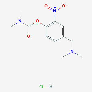 molecular formula C12H18ClN3O4 B3971160 [4-[(dimethylamino)methyl]-2-nitrophenyl] N,N-dimethylcarbamate;hydrochloride 