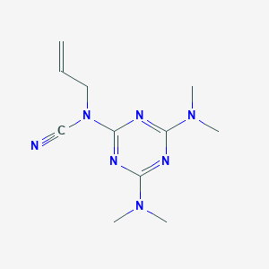molecular formula C11H17N7 B397129 N2-CYANO-N4,N4,N6,N6-TETRAMETHYL-N2-(PROP-2-EN-1-YL)-1,3,5-TRIAZINE-2,4,6-TRIAMINE CAS No. 93286-75-0