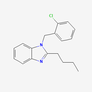 molecular formula C18H19ClN2 B3971402 2-BUTYL-1-[(2-CHLOROPHENYL)METHYL]-1H-1,3-BENZODIAZOLE 