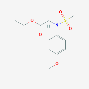 molecular formula C14H21NO5S B3971417 ethyl 2-(4-ethoxy-N-methylsulfonylanilino)propanoate 