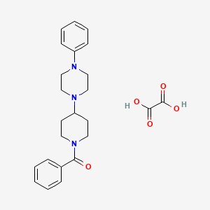 molecular formula C24H29N3O5 B3971601 Oxalic acid;phenyl-[4-(4-phenylpiperazin-1-yl)piperidin-1-yl]methanone 