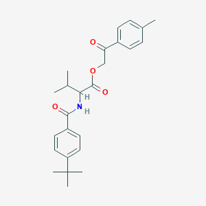 molecular formula C25H31NO4 B3971608 2-(4-methylphenyl)-2-oxoethyl N-[(4-tert-butylphenyl)carbonyl]valinate 