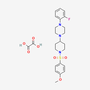 molecular formula C24H30FN3O7S B3971724 1-(2-Fluorophenyl)-4-[1-(4-methoxyphenyl)sulfonylpiperidin-4-yl]piperazine;oxalic acid 