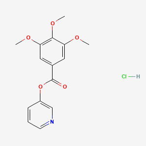 molecular formula C15H16ClNO5 B3971767 Pyridin-3-yl 3,4,5-trimethoxybenzoate;hydrochloride 