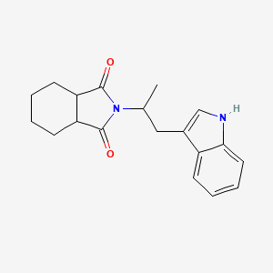 molecular formula C19H22N2O2 B3971945 2-[1-(1H-indol-3-yl)propan-2-yl]hexahydro-1H-isoindole-1,3(2H)-dione 