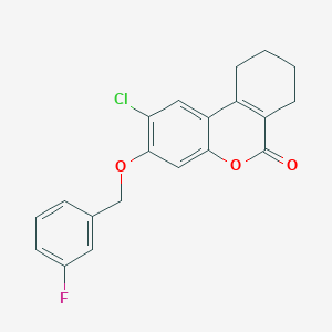 molecular formula C20H16ClFO3 B3971984 2-CHLORO-3-[(3-FLUOROPHENYL)METHOXY]-6H,7H,8H,9H,10H-CYCLOHEXA[C]CHROMEN-6-ONE 