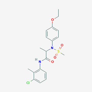 molecular formula C19H23ClN2O4S B3972019 N-(3-chloro-2-methylphenyl)-N~2~-(4-ethoxyphenyl)-N~2~-(methylsulfonyl)alaninamide 