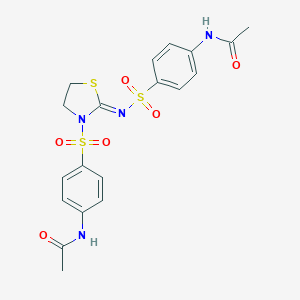 molecular formula C19H20N4O6S3 B397204 N-(4-{[(2Z)-2-[(4-ACETAMIDOBENZENESULFONYL)IMINO]-13-THIAZOLIDIN-3-YL]SULFONYL}PHENYL)ACETAMIDE CAS No. 664371-61-3