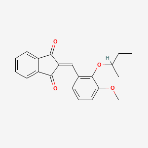 molecular formula C21H20O4 B3972166 2-[2-(butan-2-yloxy)-3-methoxybenzylidene]-1H-indene-1,3(2H)-dione 