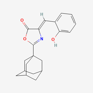 molecular formula C20H21NO3 B3972172 (4Z)-2-(ADAMANTAN-1-YL)-4-[(2-HYDROXYPHENYL)METHYLIDENE]-4,5-DIHYDRO-1,3-OXAZOL-5-ONE 