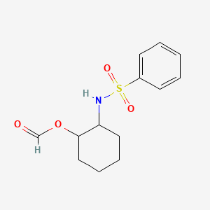 molecular formula C13H17NO4S B3972282 [2-(Benzenesulfonamido)cyclohexyl] formate 