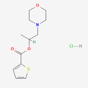 molecular formula C12H18ClNO3S B3972415 1-morpholin-4-ylpropan-2-yl thiophene-2-carboxylate;hydrochloride 
