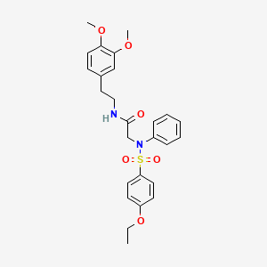 molecular formula C26H30N2O6S B3972468 N-[2-(3,4-DIMETHOXYPHENYL)ETHYL]-2-(N-PHENYL4-ETHOXYBENZENESULFONAMIDO)ACETAMIDE 