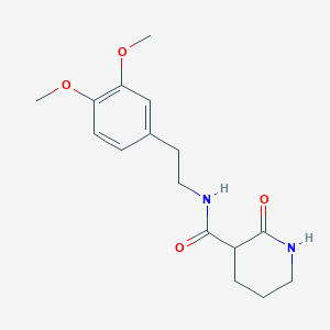 molecular formula C16H22N2O4 B3972507 N-[2-(3,4-dimethoxyphenyl)ethyl]-2-oxopiperidine-3-carboxamide 