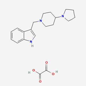 molecular formula C20H27N3O4 B3972827 oxalic acid;3-[(4-pyrrolidin-1-ylpiperidin-1-yl)methyl]-1H-indole 
