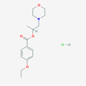 molecular formula C16H24ClNO4 B3972849 1-Morpholin-4-ylpropan-2-yl 4-ethoxybenzoate;hydrochloride 