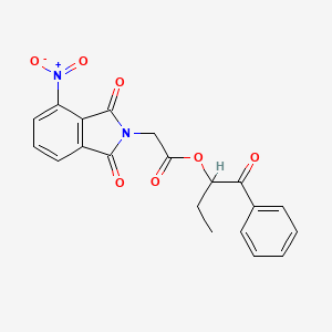 molecular formula C20H16N2O7 B3972864 (1-Oxo-1-phenylbutan-2-yl) 2-(4-nitro-1,3-dioxoisoindol-2-yl)acetate 