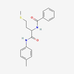 molecular formula C19H22N2O2S B3972878 N-{1-[(4-methylphenyl)amino]-4-(methylsulfanyl)-1-oxobutan-2-yl}benzamide 