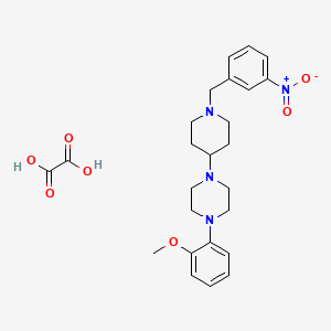 molecular formula C25H32N4O7 B3972910 1-(2-Methoxyphenyl)-4-[1-[(3-nitrophenyl)methyl]piperidin-4-yl]piperazine;oxalic acid 