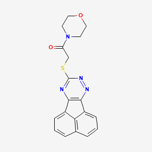 molecular formula C19H16N4O2S B3972999 2-(Acenaphtho[1,2-e][1,2,4]triazin-9-ylsulfanyl)-1-(morpholin-4-yl)ethanone 