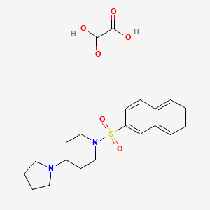 molecular formula C21H26N2O6S B3973026 1-Naphthalen-2-ylsulfonyl-4-pyrrolidin-1-ylpiperidine;oxalic acid 