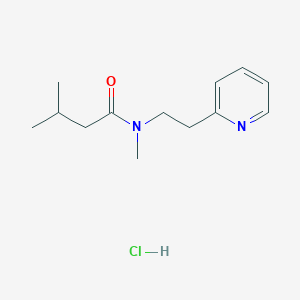 molecular formula C13H21ClN2O B3973033 N,3-dimethyl-N-(2-pyridin-2-ylethyl)butanamide;hydrochloride 