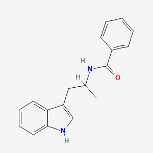 molecular formula C18H18N2O B3973175 N-[1-(1H-indol-3-yl)propan-2-yl]benzamide 