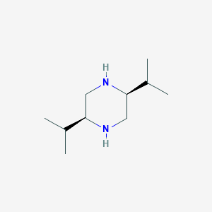 molecular formula C10H22N2 B039732 (2S,5S)-2,5-BIS(ISOPROPYL)PIPERAZINE CAS No. 114409-91-5
