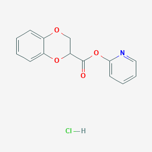 molecular formula C14H12ClNO4 B3973203 Pyridin-2-yl 2,3-dihydro-1,4-benzodioxine-3-carboxylate;hydrochloride 