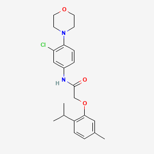 molecular formula C22H27ClN2O3 B3973226 N-[3-chloro-4-(morpholin-4-yl)phenyl]-2-[5-methyl-2-(propan-2-yl)phenoxy]acetamide 