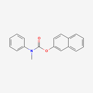 molecular formula C18H15NO2 B3973236 naphthalen-2-yl N-methyl-N-phenylcarbamate 