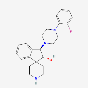 molecular formula C23H28FN3O B3973291 (1R,2R)-1-[4-(2-fluorophenyl)piperazin-1-yl]spiro[1,2-dihydroindene-3,4'-piperidine]-2-ol 