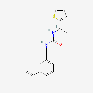 molecular formula C19H24N2OS B3973309 1-[2-(3-Prop-1-en-2-ylphenyl)propan-2-yl]-3-(1-thiophen-2-ylethyl)urea 