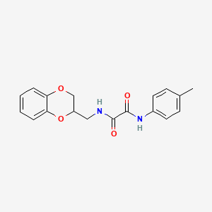 molecular formula C18H18N2O4 B3973405 N-(2,3-dihydro-1,4-benzodioxin-3-ylmethyl)-N'-(4-methylphenyl)oxamide 