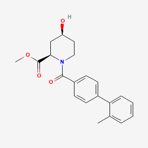 molecular formula C21H23NO4 B3973441 methyl (2R,4S)-4-hydroxy-1-[4-(2-methylphenyl)benzoyl]piperidine-2-carboxylate 