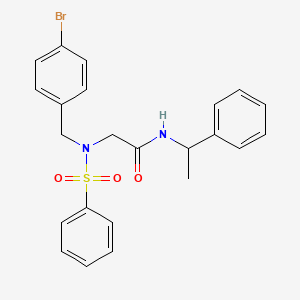 molecular formula C23H23BrN2O3S B3973581 N~2~-(4-bromobenzyl)-N-(1-phenylethyl)-N~2~-(phenylsulfonyl)glycinamide 