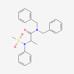 molecular formula C24H26N2O3S B3973607 N,N-dibenzyl-N~2~-(methylsulfonyl)-N~2~-phenylalaninamide 