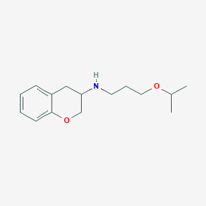 molecular formula C15H23NO2 B3973625 3,4-dihydro-2H-chromen-3-yl(3-isopropoxypropyl)amine 